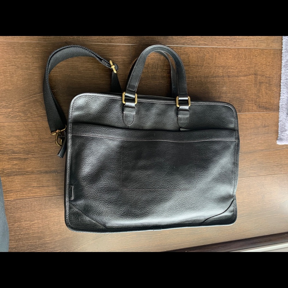 Black Fossil Laptop Briefcase